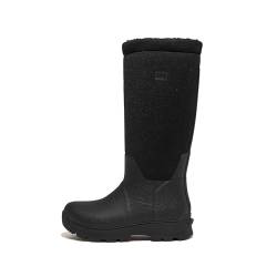 Fitflop Damen Wonderwelly ATB Regenstiefel mit Fleece-Linded Gummistiefel, Schwarz, 42 EU von Fitflop