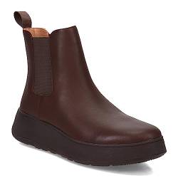 Fitflop F-Mode Leather Flatform Chelsea Boots BRUIN - Größe 40 von Fitflop