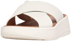 Fitflop F-Mode Leather Flatform Cross Slides BEIGE - Größe 41 von Fitflop