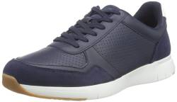 Fitflop Herren ANATOMIFLEX Mens Leather-Mix Sneakers Sneaker, Midnight Navy White, 43 EU von Fitflop