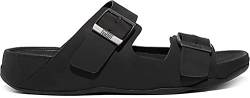 Fitflop Herren Gogh Moc Lederschieber mit Schnalle Schiebe-Sandalen, Schwarz, 45 EU von Fitflop