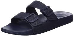 Fitflop Herren Iqushion Verstellbare Rutsche mit Zwei Stangen Schiebe-Sandalen, Midnight Navy (Marineblau), 44 EU von Fitflop