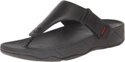 Fitflop Herren Trakk Ii Toe Post-Leather Sandalen, Schwarz (All Black), Gr. 41 EU (7 UK) von Fitflop