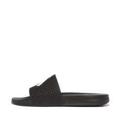 Fitflop Iqushion Herren-Poolrutsche mit Pfeilmotiv Schiebe-Sandalen, Schwarz, 43 EU von Fitflop