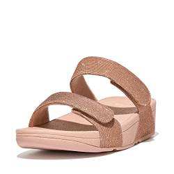 Fitflop Lulu Adjustable Shimmerlux Slides ROZE - Größe 39 von Fitflop