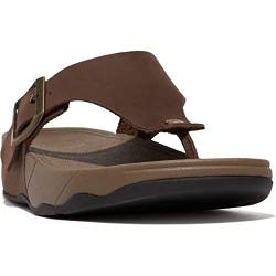 Fitflop Trakk Ii Herren-Sandalen mit Schnalle, Leder, Zehensteg Flipflop, Schokobraun, 45 EU von Fitflop