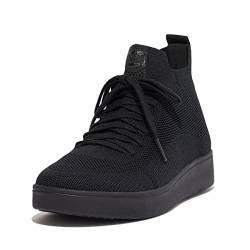Rally High Top Sneaker - Water-Resistant Knit Black - Größe 37 von Fitflop