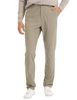 FitsT4 Sports Herren-Golfhosen 30"/32" Slim Fit Stretch Lange Golfhosen Passform-Alltagskomfort für Freizeit und Arbeit,Khaki,33W/32L von FitsT4 Sports