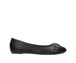 Fitters Damen Ballerinas Iris in Farbe Black PU, Damenschuhe in Übergröße - große Damenschuhe, Iris 45 EU Black PU von Fitters Footwear That Fits