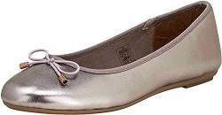 Fitters Footwear That Fits Damen Ballerina Claudia Lederimitat Metallic mit Schleife Übergröße (42 EU, Pewter) von Fitters Footwear That Fits