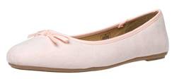 Fitters Footwear That Fits Damen Ballerina Helen Microfibre modische Basic Ballerinas mit Schleife Übergröße (44 EU, rosa) von Fitters Footwear That Fits