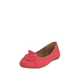 Fitters Footwear That Fits Damen Ballerina Maike Microfibre Mikrofaser Ballerinas mit Schleife Übergröße (46 EU, Coral) von Fitters Footwear That Fits