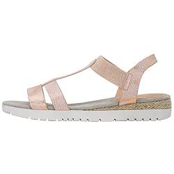 Fitters Footwear That Fits Damen Sandale Annika Synthetik Bequeme Sandale mit Schlangenprint und Glitzerband Übergröße (45 EU, rosa) von Fitters Footwear That Fits