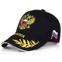 Baseballmütze Für Herren Damen Russische Landesflagge Wappen Sonnenhut Kaiserlicher Zweiköpfiger Bestickte Sportkappen von Fituenly