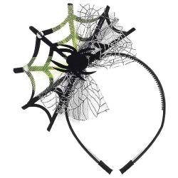 Fituenly Halloween Spider Web Hair Hoop Devil Cosplay Stirnband Gothic Masquerade Party Kopfstück Für Dress -up -haarzubehör von Fituenly