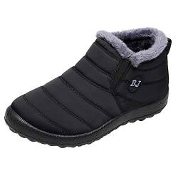 Fitzac Snow BootBaumwollstoff rutschhemmende Outdoor-Frauen Art Damen Schuhe 39 (Black, 35) von Fitzac