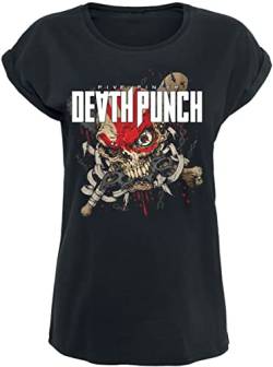 Five Finger Death Punch Afterlife Frauen T-Shirt schwarz S 100% Baumwolle Band-Merch, Bands von Five Finger Death Punch