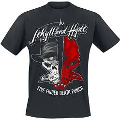 Five Finger Death Punch Jekyll and Hyde Männer T-Shirt schwarz XXL 100% Baumwolle Band-Merch, Bands von Five Finger Death Punch
