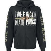 Five Finger Death Punch Kapuzenjacke - Locked & Loaded - S bis 3XL - für Männer - Größe S - schwarz  - EMP exklusives Merchandise! von Five Finger Death Punch
