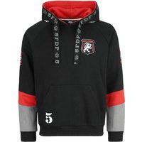 Five Finger Death Punch Kapuzenpullover - EMP Signature Collection - S bis XXL - für Männer - Größe L - schwarz/grau/rot  - EMP exklusives von Five Finger Death Punch