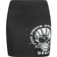 Five Finger Death Punch Kurzer Rock - 1 2 F U - S bis XL - für Damen - Größe L - schwarz  - Lizenziertes Merchandise! von Five Finger Death Punch