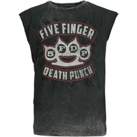 Five Finger Death Punch Tank-Top - Logo - S bis 4XL - für Männer - Größe L - grau  - Lizenziertes Merchandise! von Five Finger Death Punch