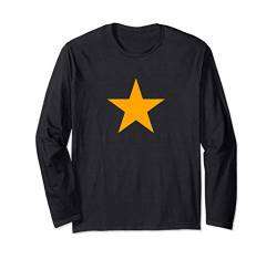 Orange Stern auf mehreren Farben Langarmshirt von Five Pointed Stars Uniform Store