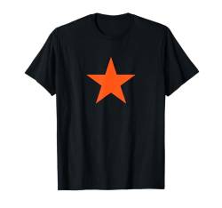 Roter orange Stern auf mehreren Farben T-Shirt von Five Pointed Stars Uniform Store