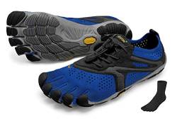 Fivefingers Vibram V-Run Men + Zehensocke, Size:44;Color:Blue/Black von Fivefingers