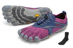 Fivefingers Vibram V-Run Women + Zehensocke, Size:38;Color:Fuchsia/Blue von Fivefingers