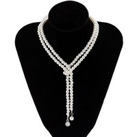 Fivejoy Kette ohne Anhänger Französisch Halskette mit Temperament Perlen (1-tlg), (für Frauen zart und elegant Form), Classic ewig Weiß von Fivejoy