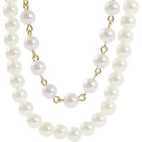 Fivejoy Kette ohne Anhänger Zarte und elegante Form Damen Perlenkette Damen Halskette (1-tlg), Dreamy und elegante Wahl Gold von Fivejoy