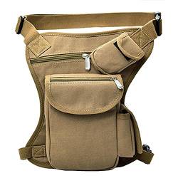 FiveloveTwo Damen Herren Multifunktional Tactical Hip Bag Hüfttaschen Beintasche Reisen Klettern Radfahren Trekking Reisen Joggen Werkzeug Taille Pack Bag Tasche Wanderrucksäcke Khaki von FiveloveTwo