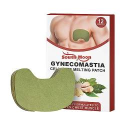 Gynäkomastie-Schmelzpflaster - Pflaster für Gynäkomastie, Cellulite-Reduktion,12 Stück Gynäkomastie-Straffungs-Ingwer-Pflaster, effektive Massage-Pflaster für Männer Fivetoo von Fivetoo