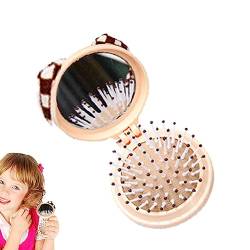 Kompakte Haarbürste - Zusammenklappbarer -Kamm, Mini-Haarbürste | -Haarbürste mit Spiegel, Haarmassagebürste für Mädchen, Handtaschen, Taschen Fivetoo von Fivetoo