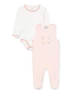 Fixoni Unisex Baby Body Long Sleve with Romper Strampler Set, Lt.Rose, 44 von Fixoni