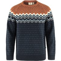Fjaellraeven Oevik Knit Sweater Dark Navy/Terracotta Brown von Fjällräven