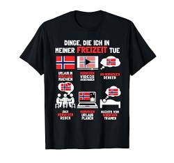 Dinge Die Ich In Meiner Freizeit Tue Norwegen T-Shirt von Fjordblick