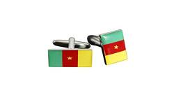 Flaggenfritze® Manschettenknöpfe Fahne/Flagge Kamerun von Flaggenfritze