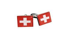 Flaggenfritze® Manschettenknöpfe Fahne/Flagge Schweiz von Flaggenfritze