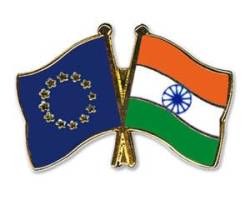 Freundschaftspin Europa - Indien - 22 mm von Flaggenfritze