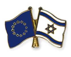 Freundschaftspin Europa - Israel - 22 mm von Flaggenfritze