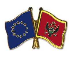 Freundschaftspin Europa - Montenegro - 22 mm von Flaggenfritze
