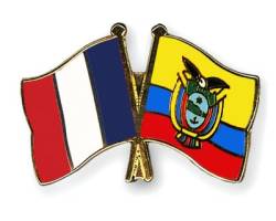 Freundschaftspin Frankreich - Ecuador - 22 mm von Flaggenfritze