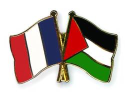 Freundschaftspin Frankreich - Palästina - 22 mm von Flaggenfritze