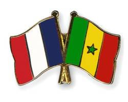 Freundschaftspin Frankreich - Senegal - 22 mm von Flaggenfritze