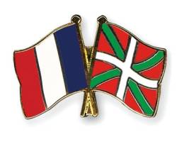 Freundschaftspin Frankreich - Spanien Baskenland - 22 mm von Flaggenfritze
