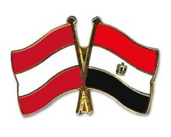 Freundschaftspin Österreich - Ägypten - 22 mm von Flaggenfritze