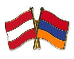 Freundschaftspin Österreich - Armenien - 22 mm von Flaggenfritze