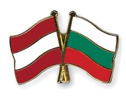 Freundschaftspin Österreich - Bulgarien - 22 mm von Flaggenfritze